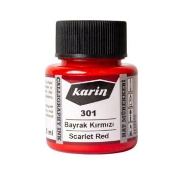 Karin Hat ve Kaligrafi Mürekkebi 301 Kırmızı 45 ml