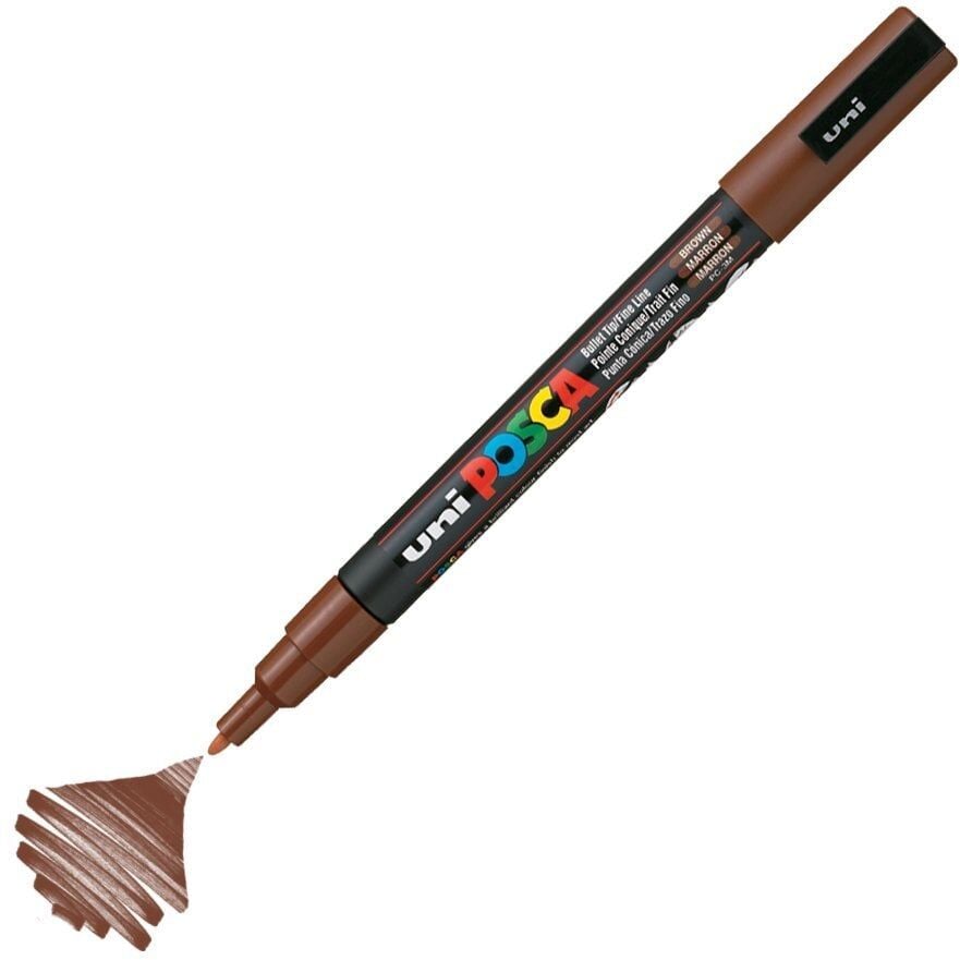 Uni Posca PC-3M Boyama Markörü 0.9-1.3 mm KAHVERENGİ