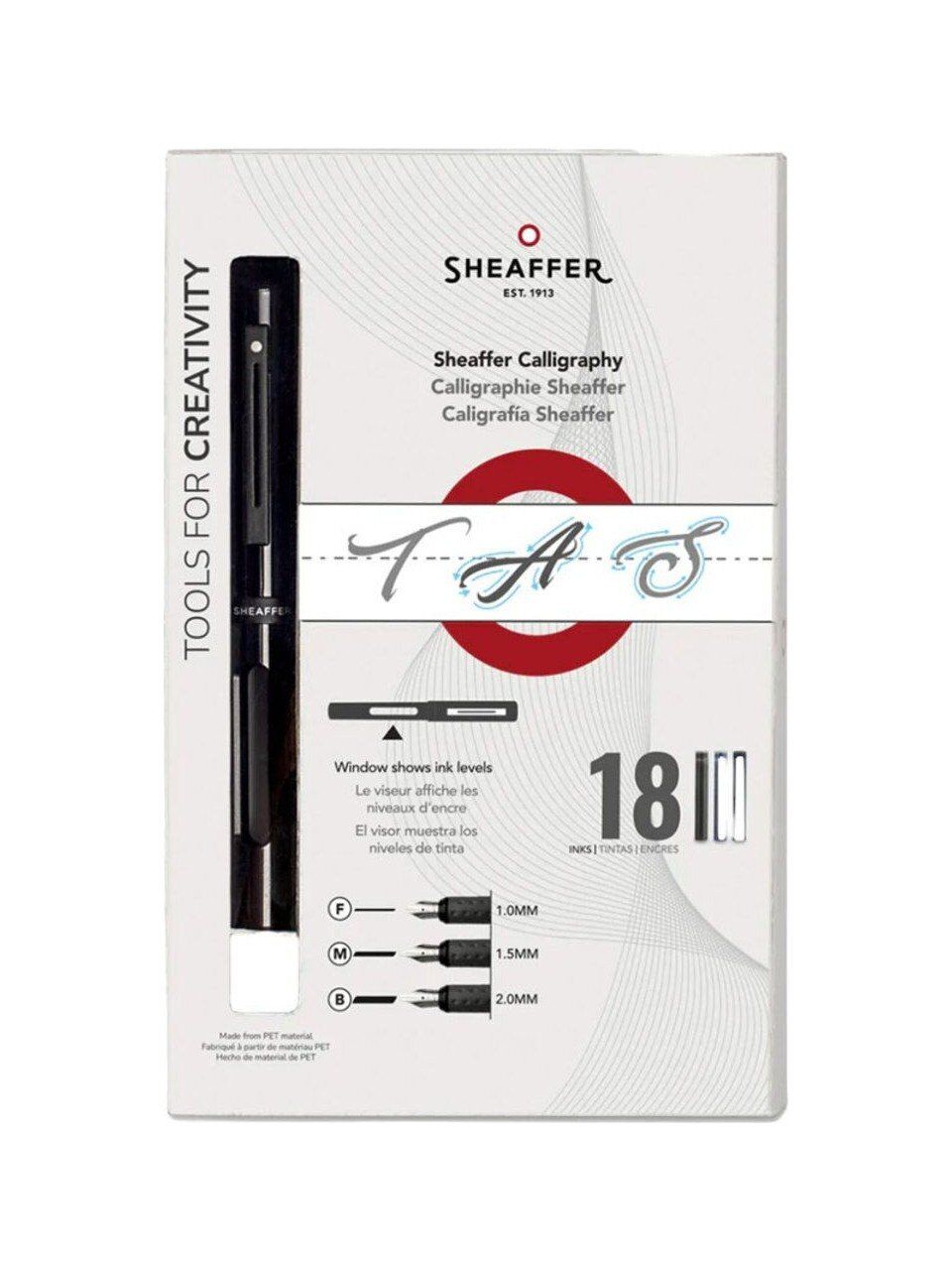 SHEAFFER KALİGRAFİ DOLMA KALEM MAXI SET SİYAH 93402 M + F + B UÇ + KARTUŞ ( 18 ADET )