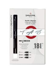 SHEAFFER KALİGRAFİ DOLMA KALEM MAXI SET SİYAH 93402 M + F + B UÇ + KARTUŞ ( 18 ADET )