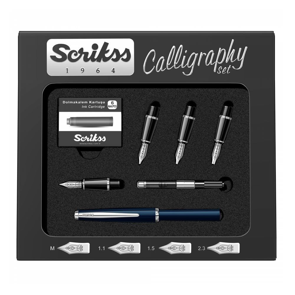 Scrikss Kaligrafi Kalem Seti Lacivert