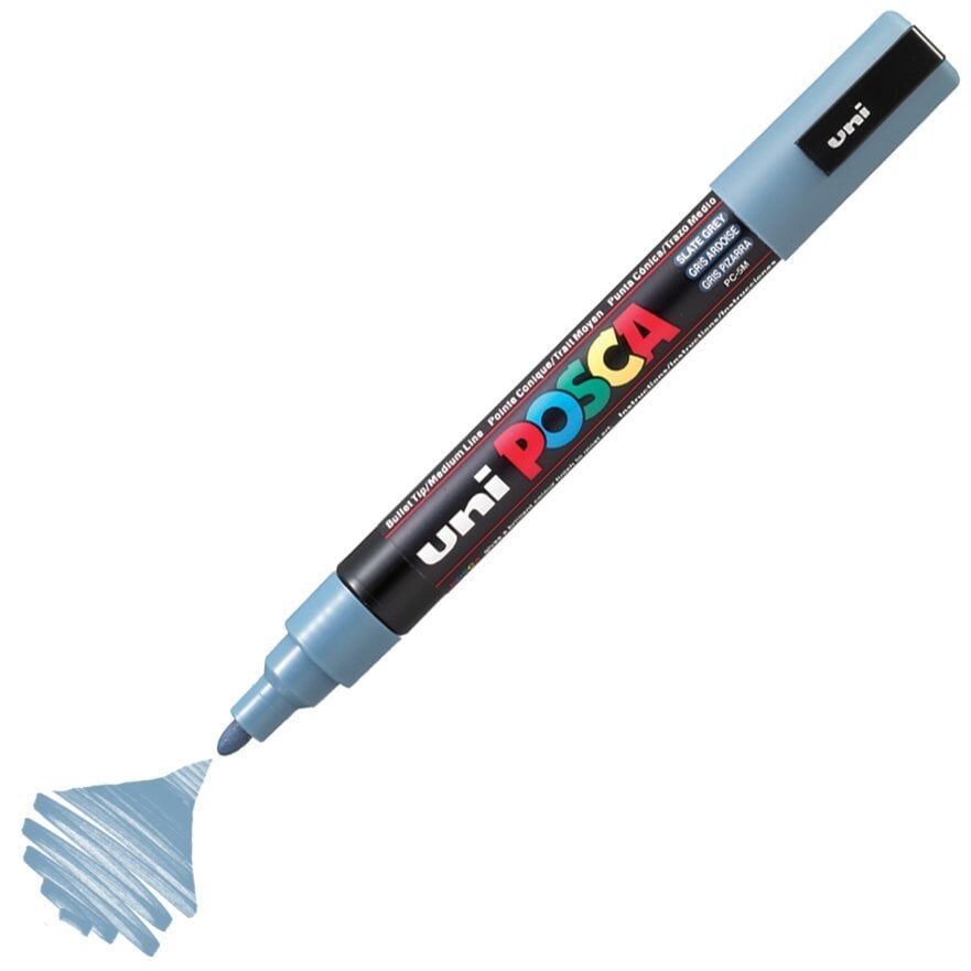 Uni Posca PC-5M Boyama Markörü 1.8-2.5 mm KURŞUN GRİ