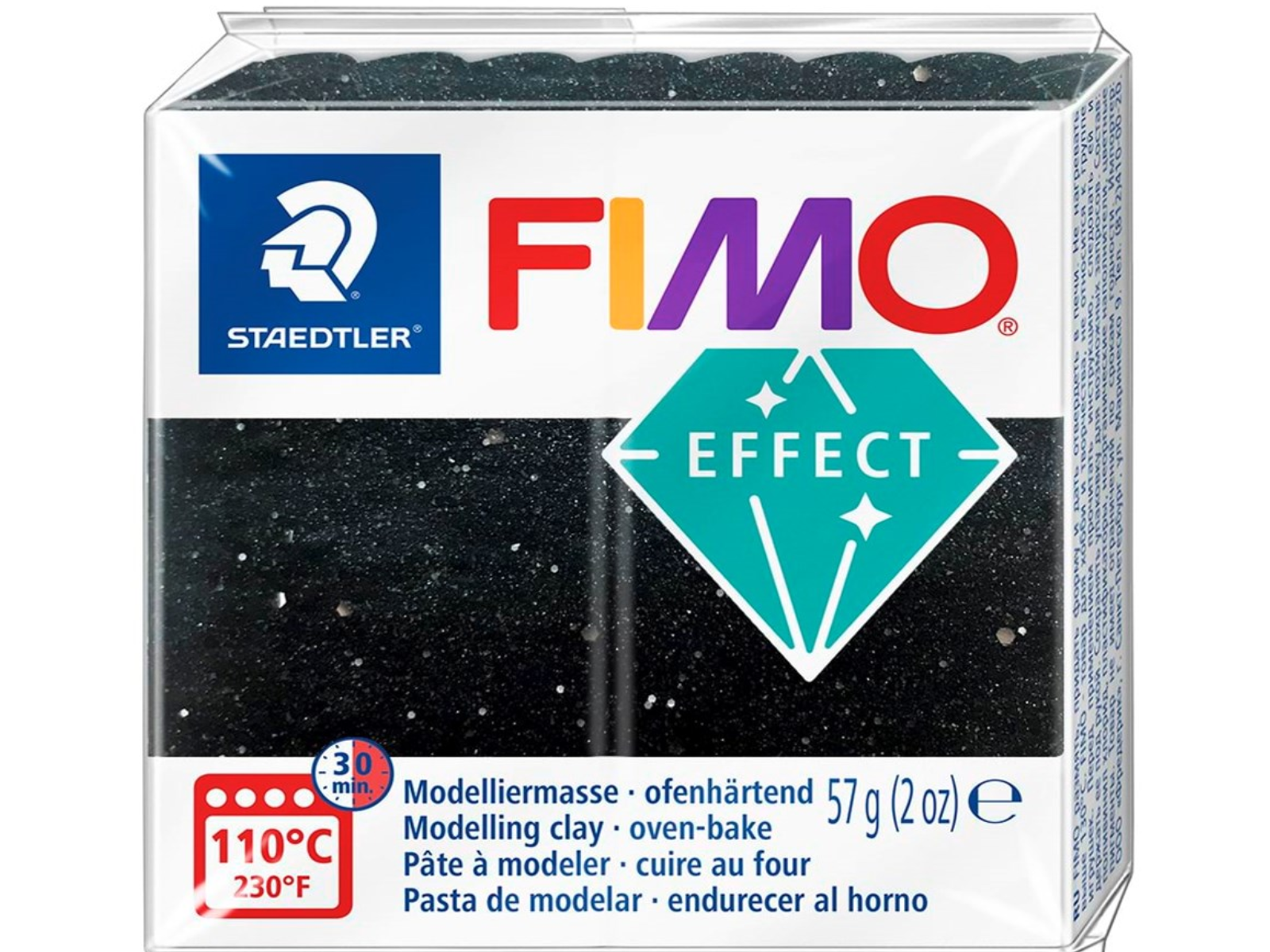 Staedtler Fimo Polimer Kil 57 Gr. 903 Metalik Siyah Granite (Taş Efekti)