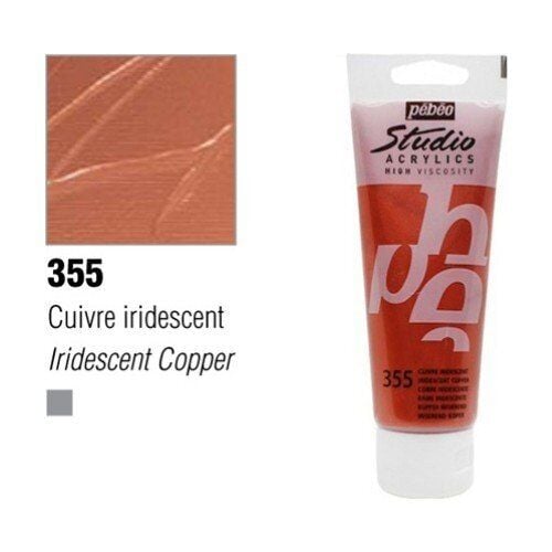 Pebeo Studio Akrilik Boya 100ml - 355 Iridescent Copper