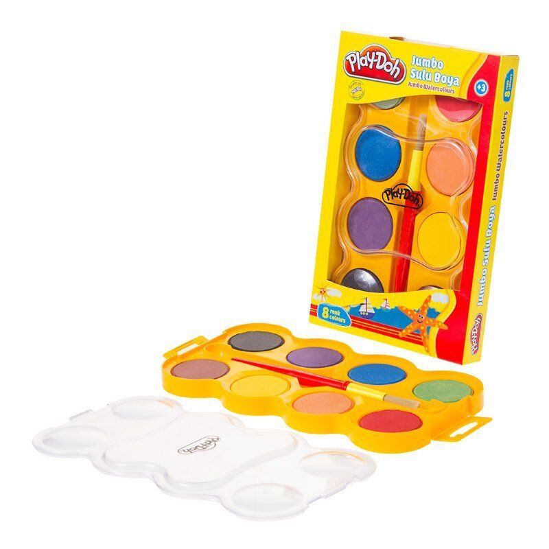 Play Doh Jumbo Sulu Boya 40 mm 8 Renk