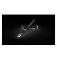 Scrikss 38 Dolma Kalem Siyah Altın Lüks Kutuda