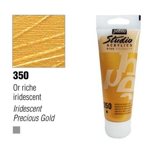 Pebeo Studio Akrilik Boya 100ml - 350 Iridescent Precious Gold