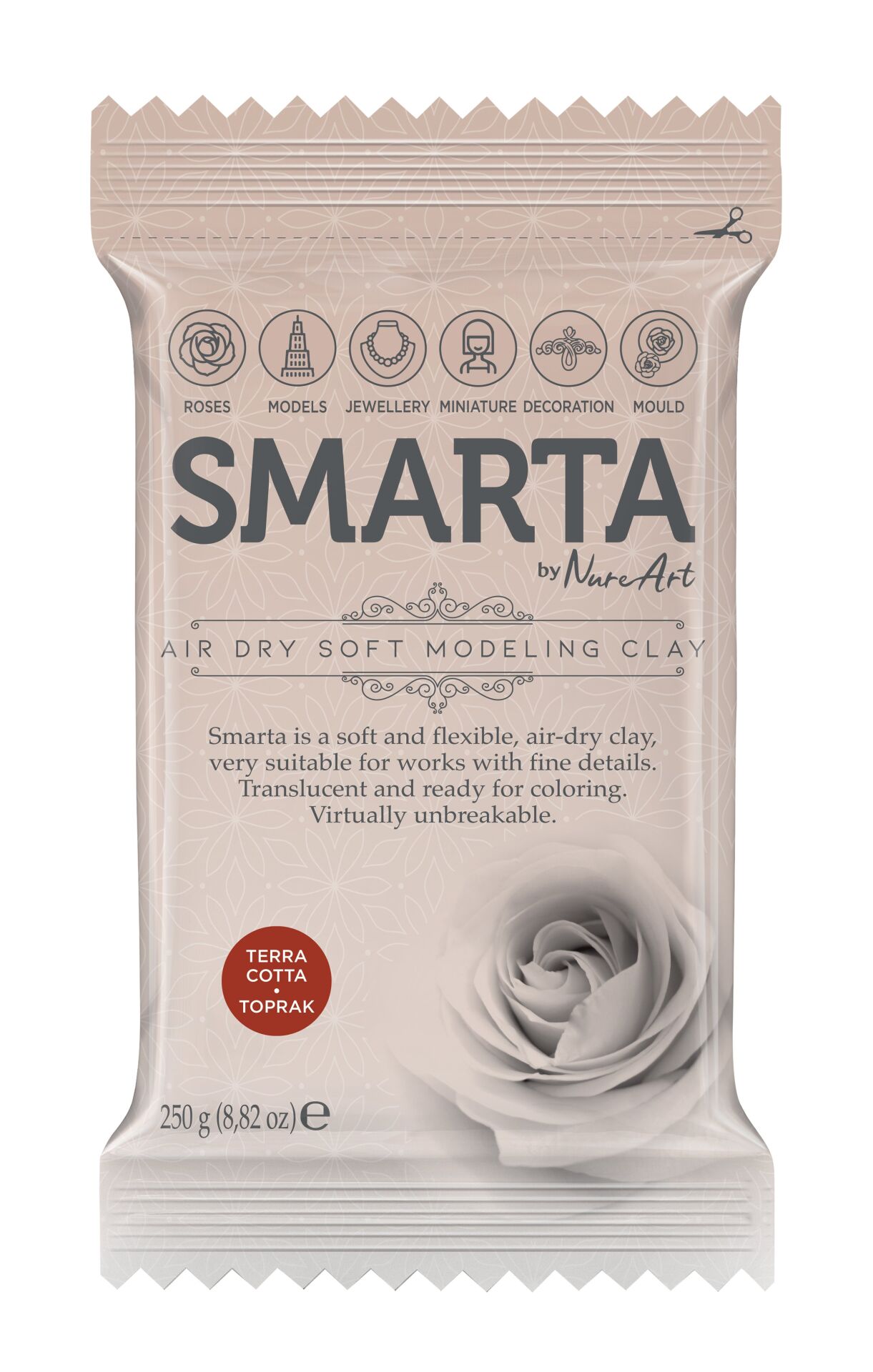 Smarta Kil Hamur Modelleme 250 gr Toprak
