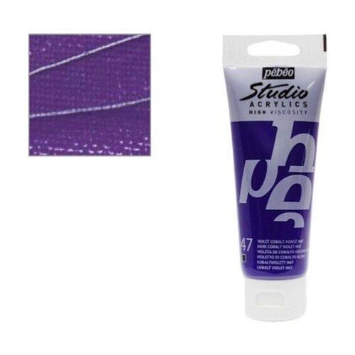 Pebeo Studio Akrilik Boya 100ml - 47 Dark Cobalt Violet Hue