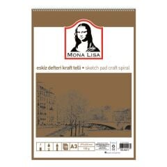 Monalisa Spiralli Eskiz Defteri Kraft A3 120 gr 50 Yaprak