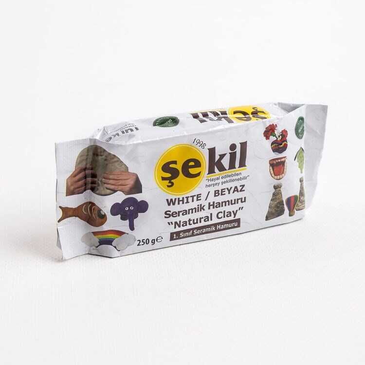 Şekil Doğal Seramik Kil 250 gr Beyaz