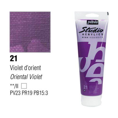 Pebeo Studio Akrilik Boya 100ml - 21 Oriental Violet
