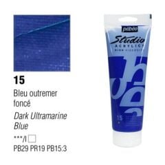 Pebeo Studio Akrilik Boya 100ml - 15 Dark Ultramarine Blue