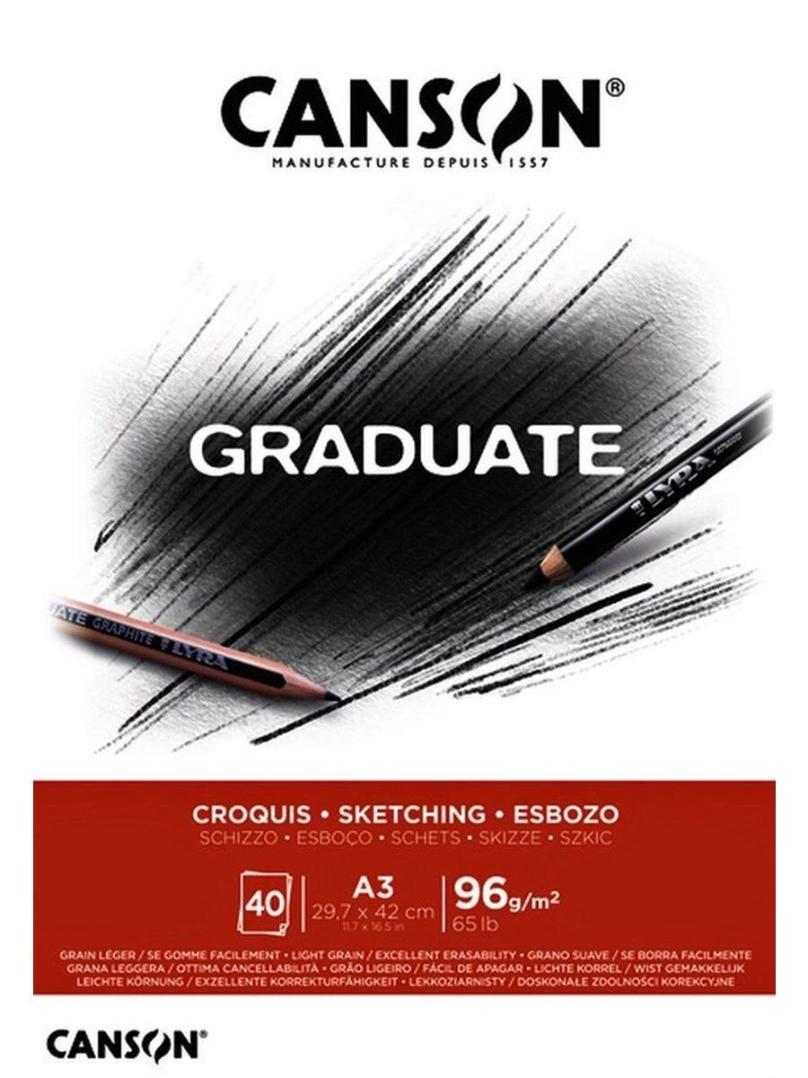 Canson Graduate Eskiz Defteri A3 96gr 40 Yaprak