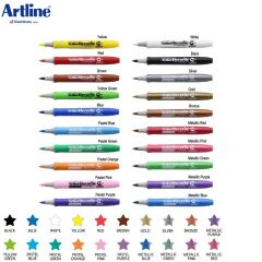 Artline Decorite Marker Kalemi 1 mm Metalik Gümüş