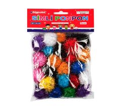 Bigpoint Ponpon Simli 5 cm 10 Renk 25'li Poşet