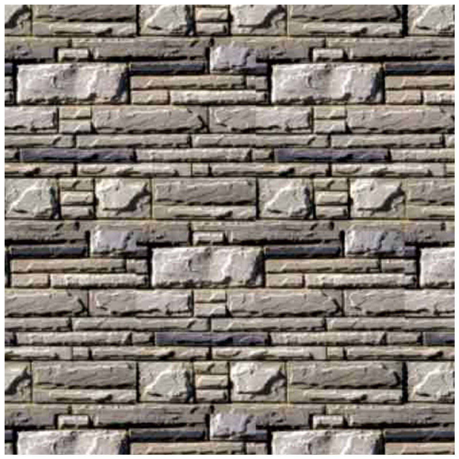 Eshel Maket Düz Küp Taş Desenli Karton Duvar 1/100 3lü