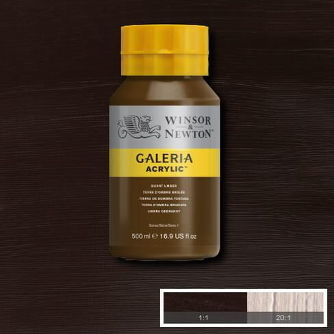 Winsor Newton Galeria Akrilik Boya 500ml 076 Burnt Umber
