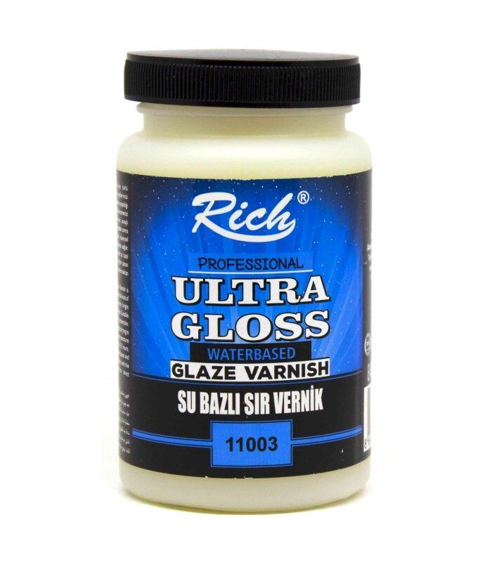 Rich ULTRA HIGH Gloss PARLAK Su Bazlı SIR Vernik Kavanoz 250cc
