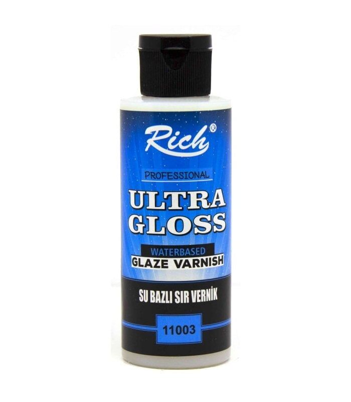 Rich ULTRA HIGH Gloss PARLAK Su Bazlı SIR Vernik 120cc