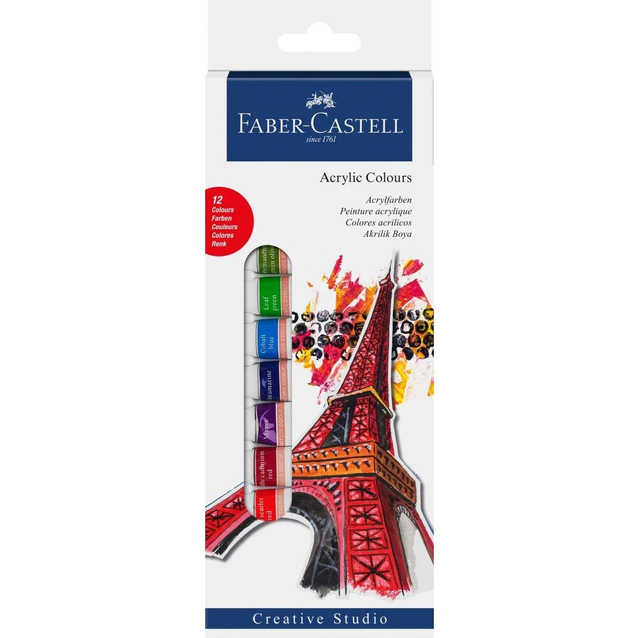 Faber Castell Akrilik Boya 12  Renk 12ml Tüp