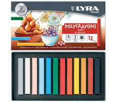 Lyra Polycrayons Soft - Toz Pastel 12 Renk