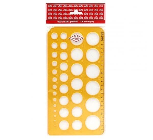 Hatas Daire Şablonu Büyük 1-36 mm.