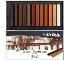 Lyra Polycrayons Soft - Toz Pastel 12 Renk KAHVERENGİ TONLAR