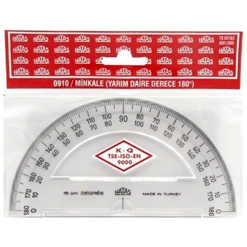 Hatas Plastik Minkale Yarım Daire 15 cm 180 Grad