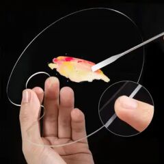 Hatas Godesiz Oval Şeffaf Akrilik Resim Paleti 25 x 35 cm