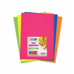 Puti Fosforlu Fon Kartonu 25x35 cm. 10'lu Paket