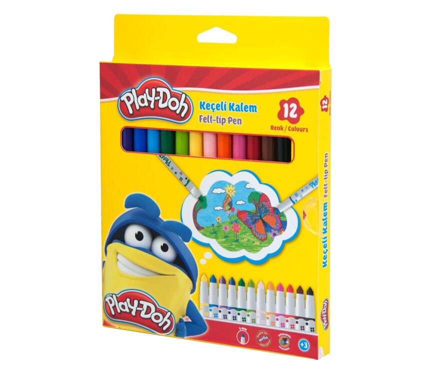 Play-Doh Keçeli Kalem 5 mm 12 Renk