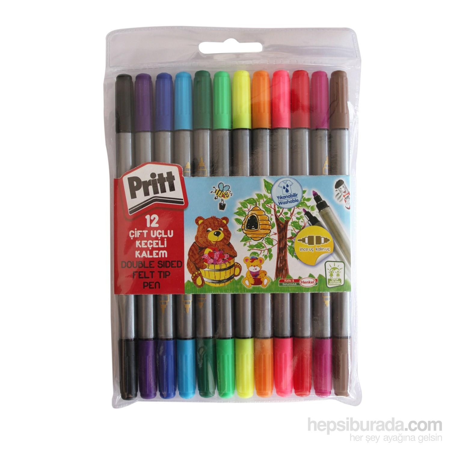 Pritt Çift Uçlu Keçeli Kalem 12'li