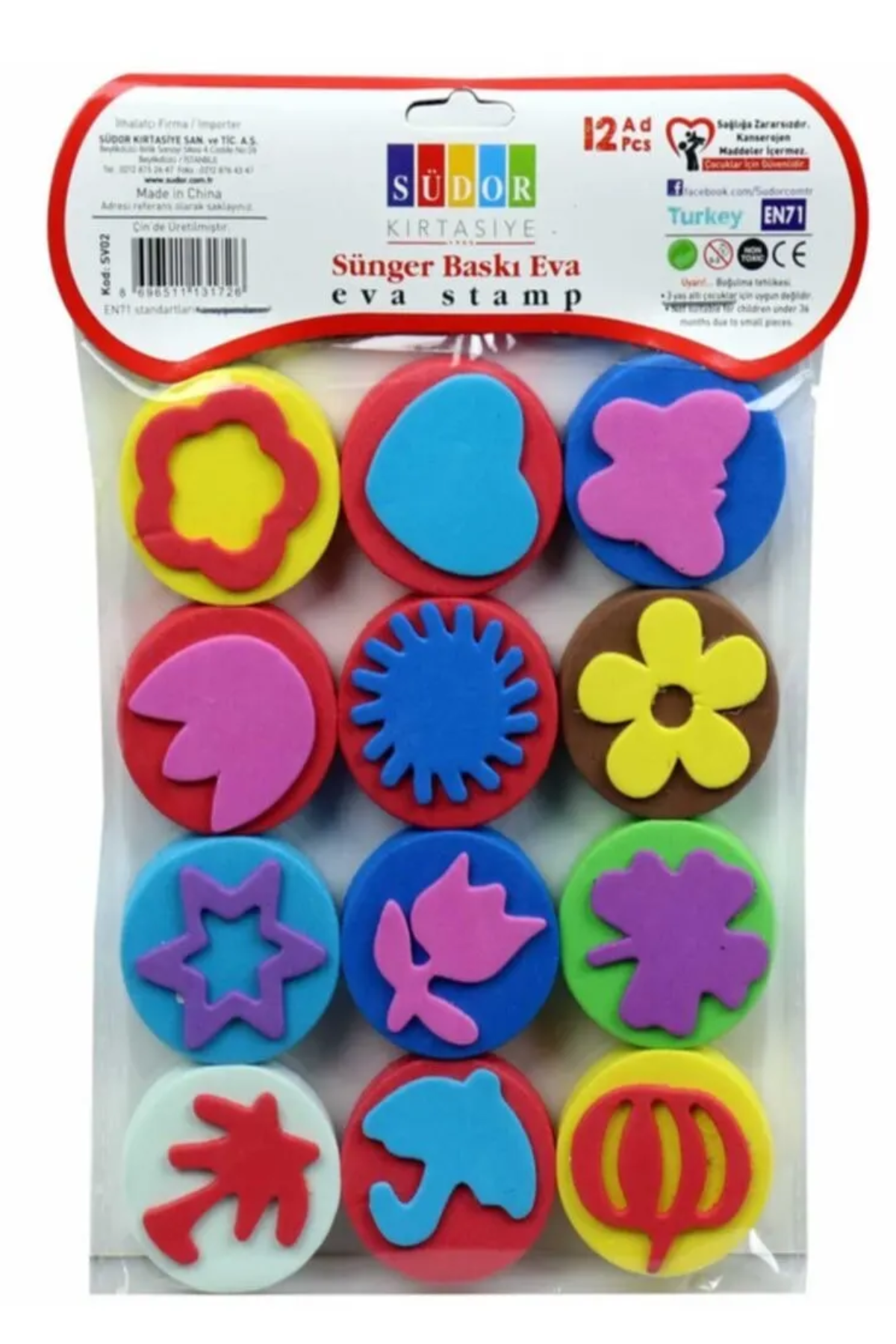 Südor Sünger Baskı Eva 12'li