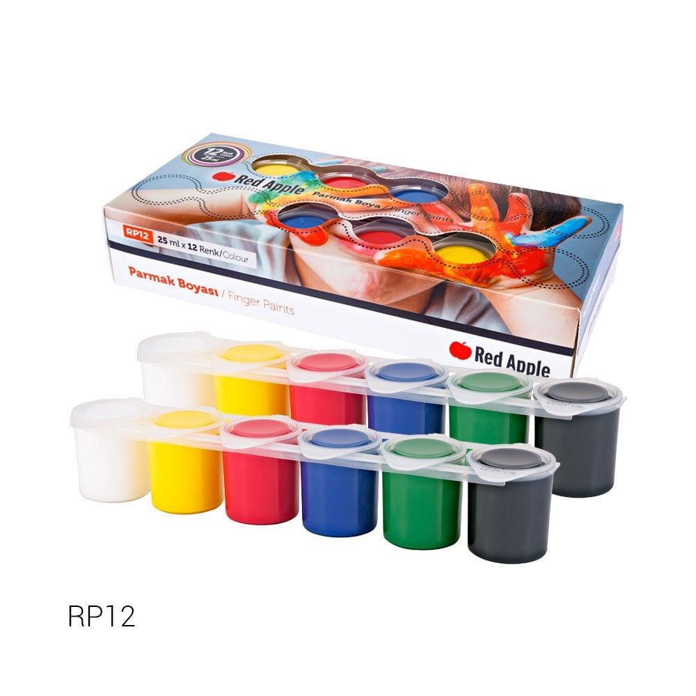 Red Apple Parmak Boya 12 Renk 25 ml